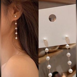 Luxe Pearl Dangle Earrings
